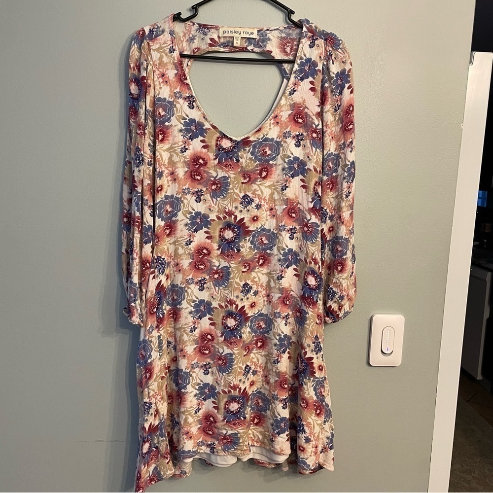 Paisley Raye pink and blue floral dress small